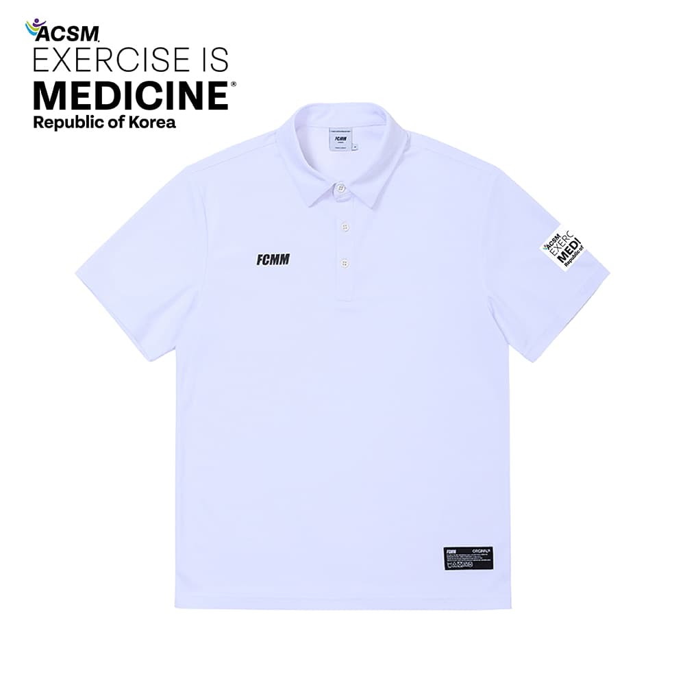 EIM x FCMM 로고 PK 티셔츠 - 화이트
